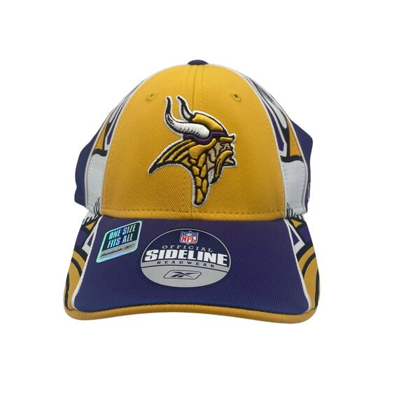 Minnesota Vikings Reebok NFL Official Sideline Hat OS One Size - Picture 1 of 6